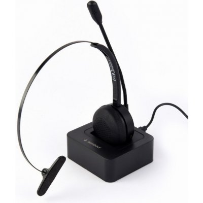 GEMBIRD Sluchátka BTHS-M-01, vhodné pro call centra, mikrofon, Bluetooth, černé BTHS-M-01