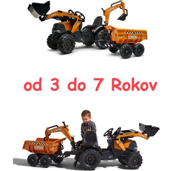 Šlapadlo Komatsu Šľapací TRAKTOR Bager s čelným nakladačom a vlečkou