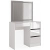 Vicco Vanity table Sherry, 90 cm with LED mirror, Biela High Gloss