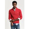 Gant Cotton Cable Half Zip Ruby Red