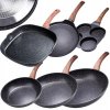 6x panvica s granitovým povrchom na smaženie vajec, palaciniek a grilovanie - sada panvíc