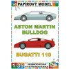 Papierový model - Aston Martin Buldog a Bugatti 110