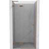 MEXEN/S - Lunar L sprchové dvere krídlové ľavé 80, transparent, meď kartáčovaná 834L-080-000-65-00-L