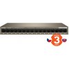 Tenda TEG1016M 16-port Gigabit Switch, 16x 10/100/1000 Mb/s, Fanless, MAC 8K, napájanie AC/DC, aj múr