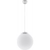 Sollux SL.0265 - Závesné svietidlo na lanku UGO 1xE27/15W/230V pr. 40 cm biela/lesklý chróm SL.0265 + záruka 3 roky zadarmo