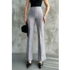 80272 Dewbery High Waist Slim Fit Wide Leg Pants-GREY šedá XS dewberry 2465430632876