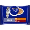 Výhodné balenie Purina ONE Junior 24 x 85 g - Kuracie a hovädzie mäso pre dospelých