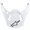 Šilt ALPINESTARS pre prilby SUPERTECH S-M10 a S-M8 SOLID (biela lesklá)