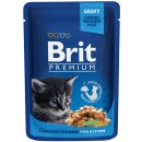 Brit Premium Kitten Chicken Chunks s kuracími kúskami 100 g