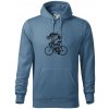 Cyklo kostra - Mikina pánska Cape s kapucňou - 2XL ( Denim )