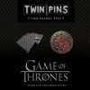 Game of Thrones Twin Pins: Stark and Targaryen Sigils