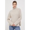 Calvin Klein Vlnený sveter dámsky teplý s polorolákom K20K206014 béžová