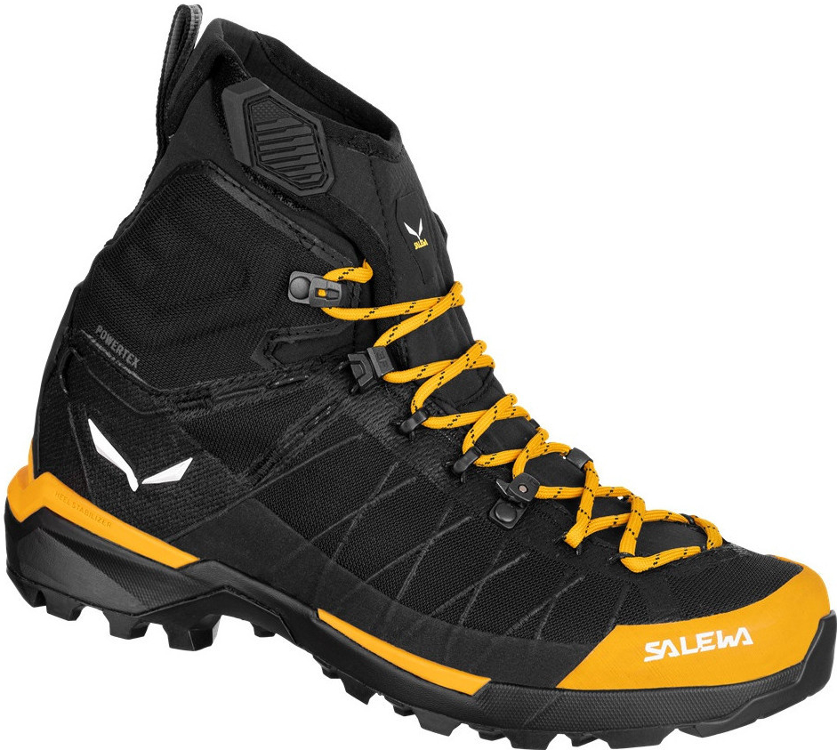 Salewa Ortles Light Mid Ptx M pánske topánky čierna žltá