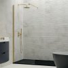 Erga Paris, sprchová zástena Walk-In 110x200 cm, 8mm číre sklo, zlatý lesklý profil, ERG-V02-PARIS-110x200-CL-GD
