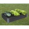 Vyvýšený záhon 120x80x20 cm zástrčný drevený antracit