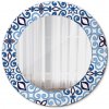 Okrúhle ozdobné zrkadlo Modrý arabský vzor fi 50 cm