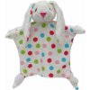 Usínáček Králík 30 cm bílý, uzlíkový maňásek (23600A)
