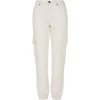 Ladies organic stretch denim cargo pants offwhite raw
