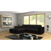Rohová rozkladacia sedačka SERGIO tmavosivá-čierna - SAWANA 96 + SAWANA 14