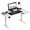 Mark Adler Leader 9.1 nastaviteľný stôl, 145 x 85 cm, nosnosť 70 kg, s držiakom na slúchadlá, biela