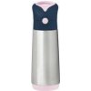 b.box Termoska na pitie so slamkou 500 ml - indigo ružová