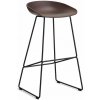 HAY Barová stolička AAS 38 High Black Powder Coated Steel, raisin