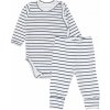 Zavinovacie rebrované body + tepláčky, 2D sada Prúžok, granát 68 (3-6m)