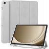 Techsuit - Flex Trifold obal s držiakom na stylus pre Samsung Galaxy Tab A11 Plus / A9 Plus - sivý