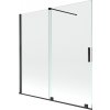 Mexen Velar 2-krídla vaňová zástena posuvná 160 x 150 cm, transparentná, čierna - 896-160-000-01-70