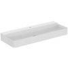 Ideal Standard Conca Ceram - Umývadlo na dosku, 120x45 cm, bez prepadu, otvor na batériu, biela T384201