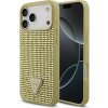 Guess – Rhinestone Triangle Logo obal na iPhone 17 Pro Max – zlatý