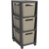 Rotho Úložný box Brisen 3 x 16L antracit cappucino 1049707422