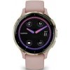 Inteligentné hodinky Garmin Venu 3S - Cream Gold / Dust Rose Silicone Band (010-02785-03)