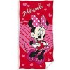 Jerry Fabrics Detská osuška Minnie Pink Hearts, 100% BAVLNA FROTE, 70x140cm