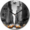 Sklenené hodiny okrúhle Taxi New York fi 30 cm