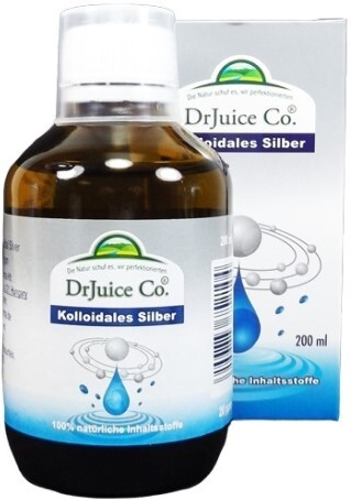 DrJuice Silver colloid koloidné striebro 20 ppm, 200 ml