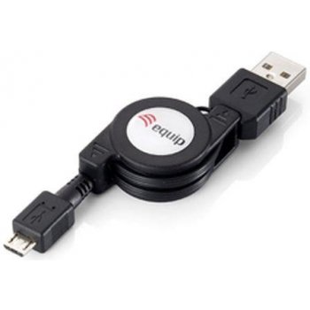 equip 128595 USB 2.0 Cable A/M -> Micro B/M, navíjecí 1m