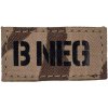 Nášivka AČR IR Combat Systems® krvná skupina B NEG - vzor 95 Púšť