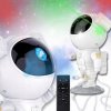 Projektor hviezd astronauta obloha LED nočná lampa pre deti diaľkové ovládanie reproduktor