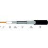 Koaxiálny kábel CONO-TECH RG6 NS100TRI 1mm CU, Trishield, PE, 6,8 mm, 100m čierny