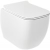 Kludi Resa C wc misa s pomaly sa sklápajúcim sedadlom závesné bez oplachovacieho kruhu s vírivým splachovaním biela lesklá 28WCSET43