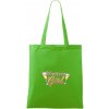 Prosecco Girl - Taška bavlnená - 42 x 38 cm ( Apple Green )