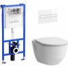Laufen Súprava modulu pre sadrokartónové dosky, tlačidla a WC Rimless so sedadlom SoftClose, biela 1 set
