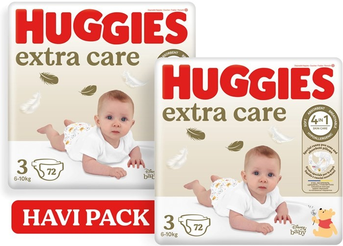 Huggies Extra Care 3 6-10kg Monthly Pack P72x2