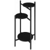 ModernHome ME-ATS22 Stojan na kvety 80 cm, 3 police, čierny