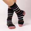 Heat Holders dámske LITE ponožky s farebnými prúžkami Čierne