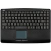 Adesso AKB-410UB/ drôtová klávesnica/ mini/ touchpad/ USB/ čierna/ US layout