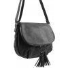 Barebag crossbody dámska mäkká kabelka tmavo šedá