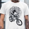 Tričko s potlačou RIDE BIKE TO KILL Pánsky Biela 110 cm/4 roky