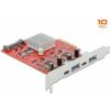 Delock Karta PCI Express x4 na SuperSpeed USB 10 Gbps s 2 x USB Typu-A a 2 x USB Type-C™ - dvoukanálová